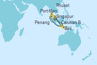 Visitando Singapur, Bali (Indonesia), Celukan Bawang (Bali/Indonesia), Port Klang (Malasia), Penang (Malasia), Phuket (Tailandia), Singapur
