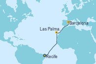 Visitando Recife (Brasil), Las Palmas de Gran Canaria (España), Barcelona