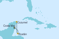 Visitando Galveston (Texas), Costa Maya (México), Roatán (Honduras), Cozumel (México), Galveston (Texas)