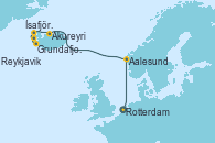 Visitando Rotterdam (Holanda), Aalesund (Noruega), Akureyri (Islandia), Ísafjörður (Islandia), Grundafjord (Islandia), Reykjavik (Islandia)