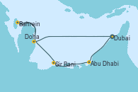 Visitando Dubai, Abu Dhabi (Emiratos Árabes Unidos), Abu Dhabi (Emiratos Árabes Unidos), Sir Bani Yas Is (Emiratos Árabes Unidos), Bahrein (Emiratos Árabes Unidos), Doha (Catar), Doha (Catar), Dubai, Dubai
