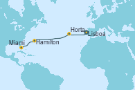 Visitando Lisboa (Portugal), Horta (Islas Azores), Hamilton (Bermudas), Miami (Florida/EEUU)