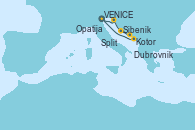 Visitando VENICE (FUSINA) -  ITALY, Opatija (Croacia), Sibenik (Croacia), Split (Croacia), Kotor (Montenegro), Dubrovnik (Croacia), Zadar (Croacia), VENICE (FUSINA) -  ITALY
