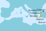 Visitando Estambul (Turquía), Estambul (Turquía), Canakkale (Turquía), Kusadasi (Efeso/Turquía), Bodrum (Turquia), Santorini (Grecia), Nafplion (Grecia), Atenas (Grecia)