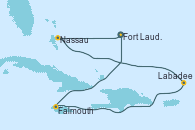 Visitando Fort Lauderdale (Florida/EEUU), Nassau (Bahamas), Labadee (Haiti), Falmouth (Jamaica), Fort Lauderdale (Florida/EEUU)