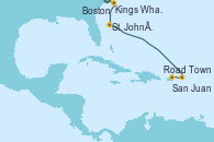 Visitando Boston (Massachusetts), Kings Wharf (Bermudas), St. John´s (Antigua y Barbuda), Road Town (Isla Tórtola/Islas Vírgenes), San Juan (Puerto Rico)