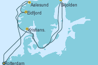 Visitando Rotterdam (Holanda), Eidfjord (Hardangerfjord/Noruega), Aalesund (Noruega), Skjolden (Noruega), Kristiansand (Noruega), Rotterdam (Holanda)