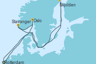 Visitando Rotterdam (Holanda), Skjolden (Noruega), Stavanger (Noruega), Oslo (Noruega), Rotterdam (Holanda)