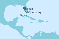 Visitando Tampa (Florida), Bimini (Bahamas), CocoCay (Bahamas), Tampa (Florida)