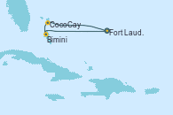 Visitando Fort Lauderdale (Florida/EEUU), CocoCay (Bahamas), Bimini (Bahamas), Fort Lauderdale (Florida/EEUU)