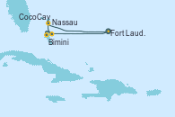 Visitando Fort Lauderdale (Florida/EEUU), Bimini (Bahamas), Nassau (Bahamas), CocoCay (Bahamas), Fort Lauderdale (Florida/EEUU)