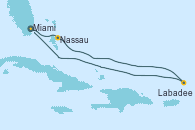 Visitando Miami (Florida/EEUU), Nassau (Bahamas), Labadee (Haiti), Miami (Florida/EEUU)