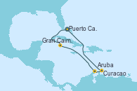 Visitando Puerto Cañaveral (Florida), Gran Caimán (Islas Caimán), Aruba (Antillas), Aruba (Antillas), Curacao (Antillas), Puerto Cañaveral (Florida)