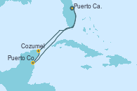 Visitando Puerto Cañaveral (Florida), Cozumel (México), Puerto Costa Maya (México), Puerto Cañaveral (Florida)