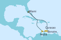 Visitando Miami (Florida/EEUU), Bonaire (Países Bajos), Curacao (Antillas), Aruba (Antillas), Miami (Florida/EEUU)