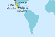 Visitando Los Ángeles (California), Puerto Vallarta (México), Mazatlan (México), La Paz (México), Cabo San Lucas (México), Los Ángeles (California)
