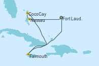 Visitando Fort Lauderdale (Florida/EEUU), Nassau (Bahamas), CocoCay (Bahamas), Falmouth (Jamaica), Fort Lauderdale (Florida/EEUU)