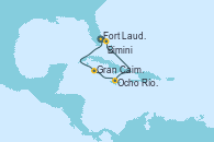 Visitando Fort Lauderdale (Florida/EEUU), Gran Caimán (Islas Caimán), Ocho Ríos (Jamaica), Bimini (Bahamas), Fort Lauderdale (Florida/EEUU)