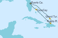 Visitando Puerto Cañaveral (Florida), Grand Turks(Turks & Caicos), Puerto Plata, Republica Dominicana, CocoCay (Bahamas), Puerto Cañaveral (Florida)