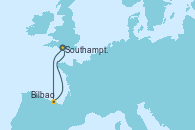Visitando Southampton (Inglaterra), Bilbao (España), Southampton (Inglaterra)