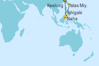 Visitando Keelung (Taiwán), Islas Miyako (Japón), Naha (Japón), Ishigaki (Japón), Keelung (Taiwán)