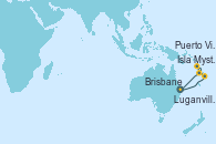 Visitando Brisbane (Australia), Isla Mystery (Vanuatu), Puerto Vila (Vanuatu), Luganville (Vanuatu), Brisbane (Australia)