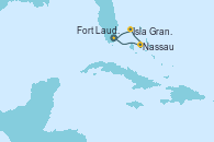 Visitando Fort Lauderdale (Florida/EEUU), Nassau (Bahamas), Isla Gran Bahama (Florida/EEUU), Fort Lauderdale (Florida/EEUU)