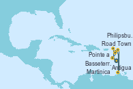 Visitando Pointe a Pitre (Guadalupe), Road Town (Isla Tórtola/Islas Vírgenes), Antigua (Antillas), Philipsburg (St. Maarten), Basseterre (Antillas), Martinica (Antillas), Pointe a Pitre (Guadalupe)