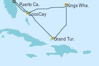 Visitando Puerto Cañaveral (Florida), Grand Turks(Turks & Caicos), Kings Wharf (Bermudas), Kings Wharf (Bermudas), CocoCay (Bahamas), Puerto Cañaveral (Florida)