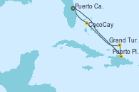 Visitando Puerto Cañaveral (Florida), Puerto Plata, Republica Dominicana, Grand Turks(Turks & Caicos), CocoCay (Bahamas), Puerto Cañaveral (Florida)
