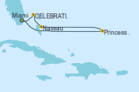 Visitando Miami (Florida/EEUU), Princess Cays (Caribe), Nassau (Bahamas), Celebration Key, The Bahamas, Miami (Florida/EEUU)