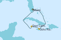 Visitando Miami (Florida/EEUU), Ocho Ríos (Jamaica), Gran Caimán (Islas Caimán), Miami (Florida/EEUU)