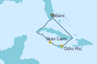 Visitando Miami (Florida/EEUU), Gran Caimán (Islas Caimán), Ocho Ríos (Jamaica), Miami (Florida/EEUU)