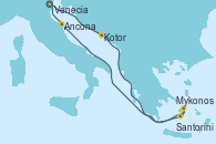 Visitando Venecia (Italia), Kotor (Montenegro), Mykonos (Grecia), Mykonos (Grecia), Santorini (Grecia), Ancona (Italia), Venecia (Italia)