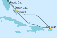 Visitando Puerto Cañaveral (Florida), Ocean Cay MSC Marine Reserve (Bahamas), San Juan (Puerto Rico), Nassau (Bahamas), Puerto Cañaveral (Florida)