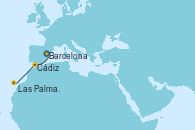 Visitando Barcelona, Cádiz (España), Las Palmas de Gran Canaria (España)