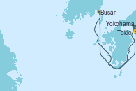 Visitando Yokohama (Japón), Busán (Corea del Sur), Sasebo (Japón), Tokio (Japón)