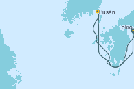 Visitando Tokio (Japón), Busán (Corea del Sur), Sasebo (Japón), Tokio (Japón)