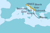 Visitando Atenas (Grecia), Kotor (Montenegro), Dubrovnik (Croacia), Korcula, Croatia, Split (Croacia), Sibenik (Croacia), Zadar (Croacia), Beach and Pula (Croacia), VENICE (FUSINA) -  ITALY, VENICE (FUSINA) -  ITALY