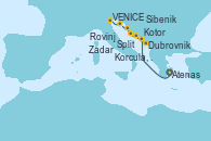 Visitando Atenas (Grecia), Kotor (Montenegro), Dubrovnik (Croacia), Korcula, Croatia, Split (Croacia), Sibenik (Croacia), Zadar (Croacia), Rovinj (Croacia), VENICE (FUSINA) -  ITALY, VENICE (FUSINA) -  ITALY