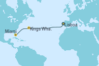 Visitando Lisboa (Portugal), Kings Wharf (Bermudas), Kings Wharf (Bermudas), Miami (Florida/EEUU)