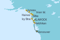 Visitando Vancouver (Canadá), Ketchikan (Alaska), KLAWOCK, Sitka (Alaska), Inian Islands (Alaska/Usa), Icy Strait Point (Alaska), Haines (Alaska), Juneau (Alaska)