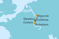 Visitando Cochem (Alemania), Coblenza (Alemania), Rudesheim (Alemania), Maguncia (Alemania), Estrasburgo (Francia)