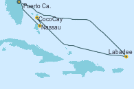 Visitando Puerto Cañaveral (Florida), Labadee (Haiti), CocoCay (Bahamas), Nassau (Bahamas), Puerto Cañaveral (Florida)