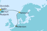 Visitando Rotterdam (Holanda), Aalesund (Noruega), Akureyri (Islandia), Ísafjörður (Islandia), Grundafjord (Islandia), Reykjavik (Islandia)