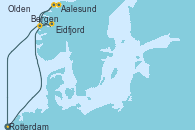 Visitando Rotterdam (Holanda), Eidfjord (Hardangerfjord/Noruega), Olden (Noruega), Aalesund (Noruega), Bergen (Noruega), Rotterdam (Holanda)
