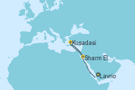 Visitando Lavrio (Grecia), Kusadasi (Efeso/Turquía), Sharm El Sheik (Egipto)