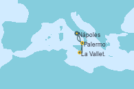 Visitando Nápoles (Italia), La Valletta (Malta), Palermo (Italia), Nápoles (Italia)