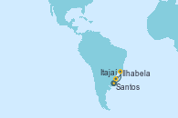Visitando Santos (Brasil), Ilhabela (Brasil), Itajaí (Brasil), Santos (Brasil)