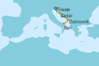 Visitando Trieste (Italia), Zadar (Croacia), Dubrovnik (Croacia), Bari (Italia)